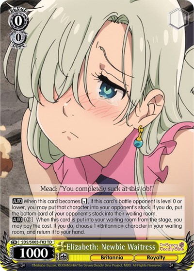 Elizabeth: Newbie Waitress SDS/SX03-T03 TD