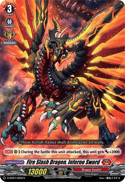 Fire Slash Dragon, Inferno Sword [D Format] D-SD01/005EN