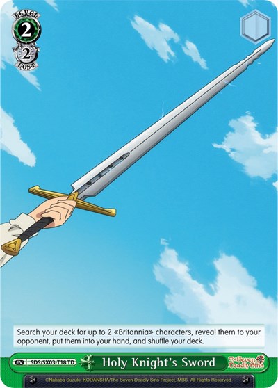 Holy Knight's Sword SDS/SX03-T18 TD