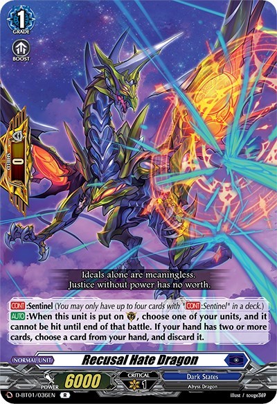 Recusal Hate Dragon [D Format] D-BT01/036EN