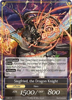 Siegfried, the Knight Commander // Siegfried, the Dragon Knight 1-001/J