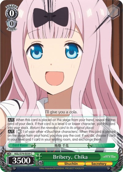 Bribery, Chika KGL/S79-E039 C