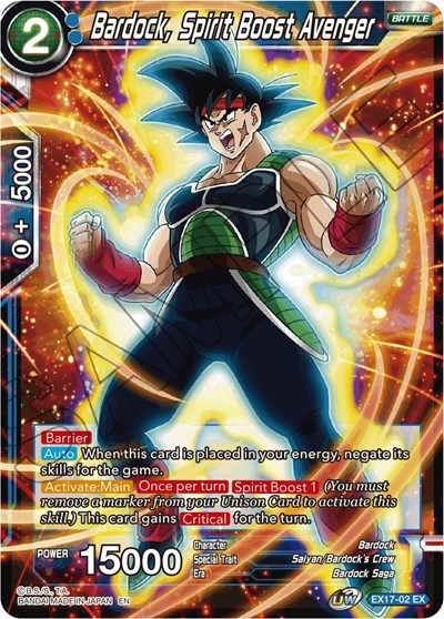 Bardock, Spirit Boost Avenger EX17-02