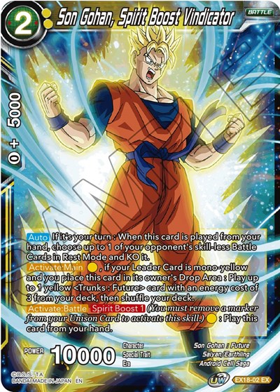 Son Gohan, Spirit Boost Vindicator EX18-02