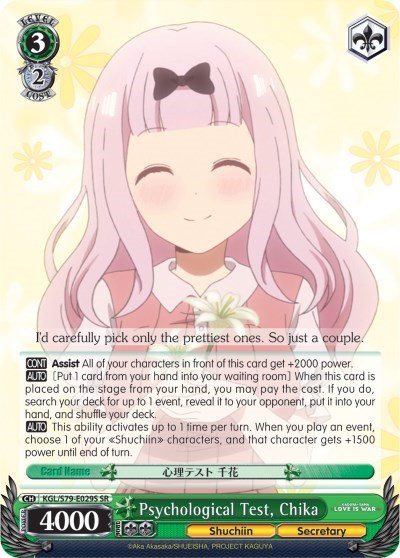 Psychological Test, Chika KGL/S79-E029S SR