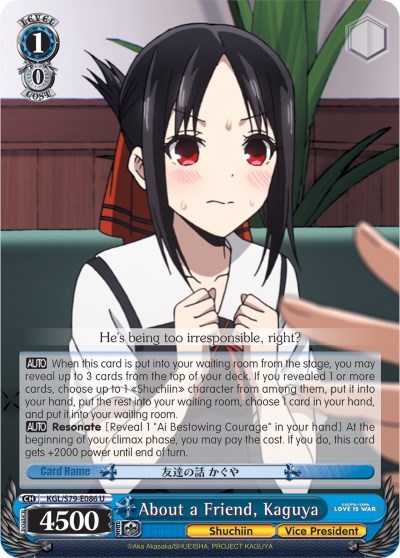 About a Friend, Kaguya KGL/S79-E086 U