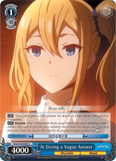 Ai Giving a Vague Answer KGL/S79-E093 C