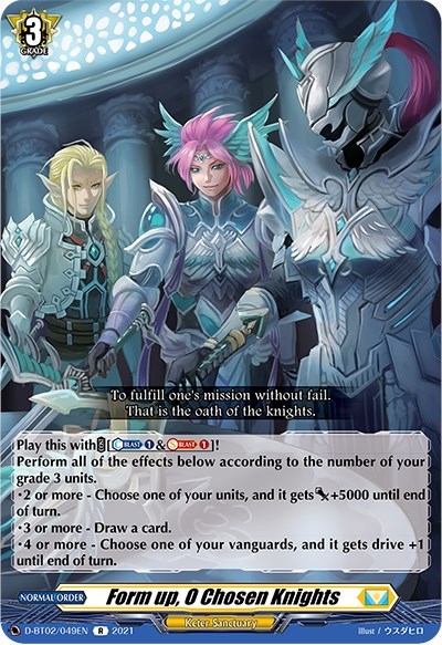 Form up, O Chosen Knights [D Format] D-BT02/049EN