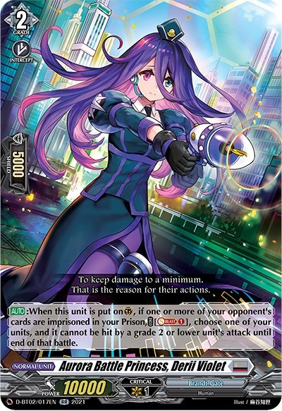 Aurora Battle Princess, Derii Violet [D Format] D-BT02/017EN