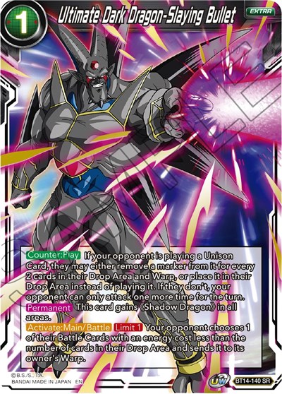 Ultimate Dark Dragon-Slaying Bullet BT14-140