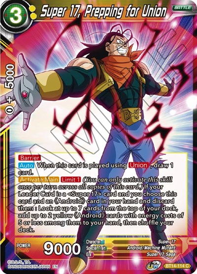 Super 17, Prepping for Union BT14-114