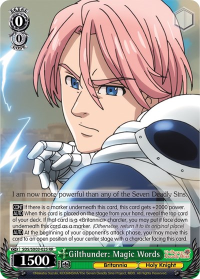 Gilthunder: Magic Words SDS/SX03-025 RR