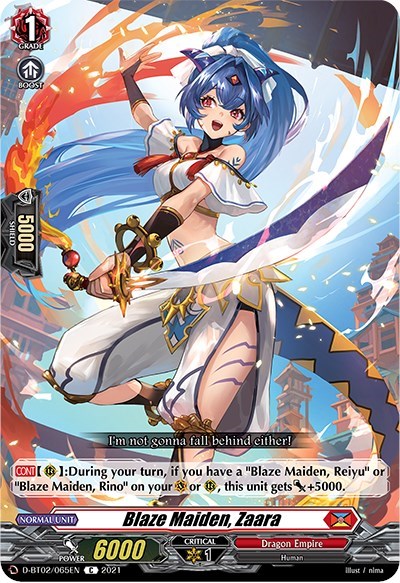 Blaze Maiden, Zaara [D Format] D-BT02/065EN