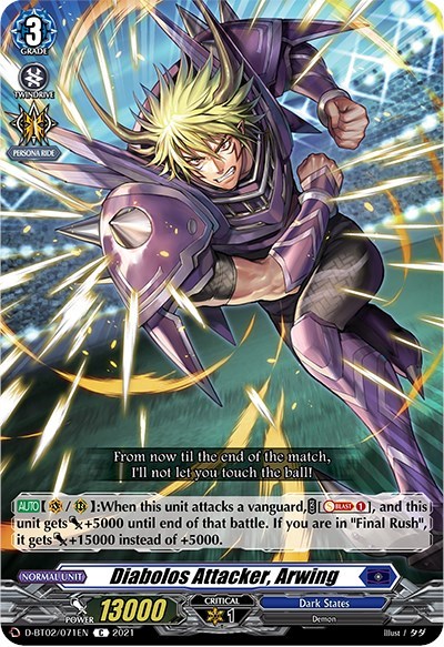 Diabolos Attacker, Arwing [D Format] D-BT02/071EN