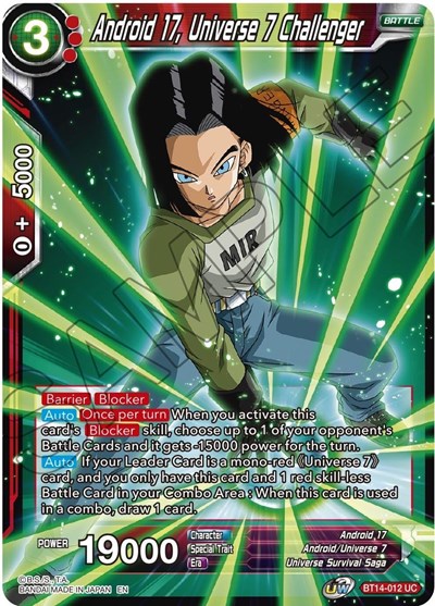 Android 17, Universe 7 Challenger BT14-012