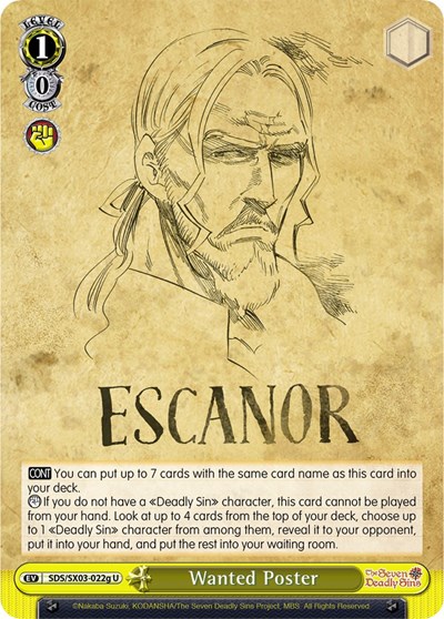 Wanted Poster SDS/SX03-022g U