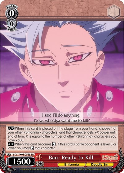 Ban: Ready to Kill SDS/SX03-056S SR