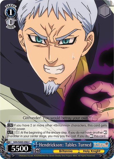 Hendrickson: Tables Turned SDS/SX03-096 C