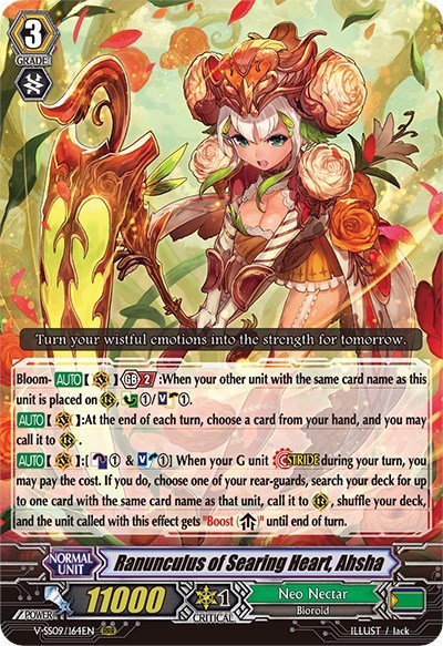Ranunculus of Searing Heart, Ahsha [G Format] V-SS09/164EN