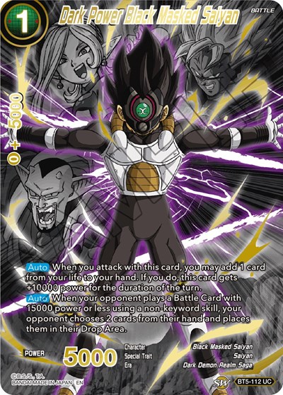 Dark Power Black Masked Saiyan BT5-112