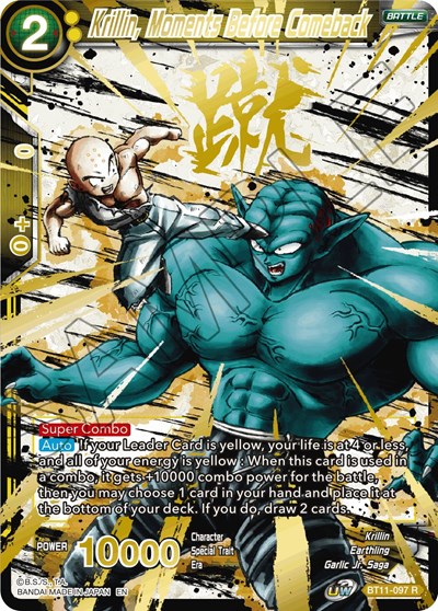 Krillin, Moments Before Comeback BT11-097