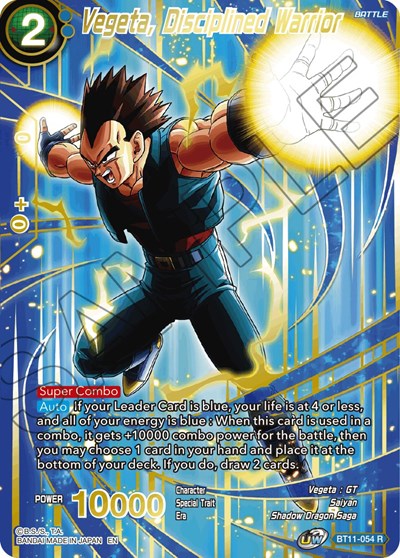 Vegeta, Disciplined Warrior BT11-054