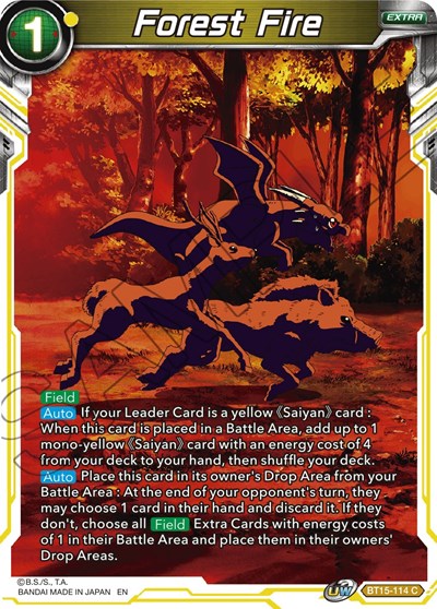Forest Fire BT15-114 — Saiyan Showdown