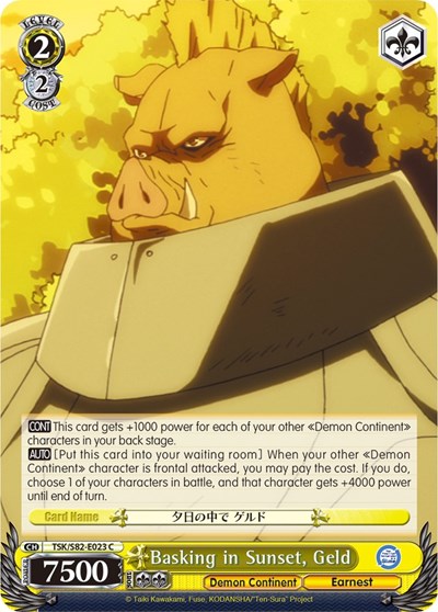 Basking in Sunset, Geld TSK/S82-E023 C