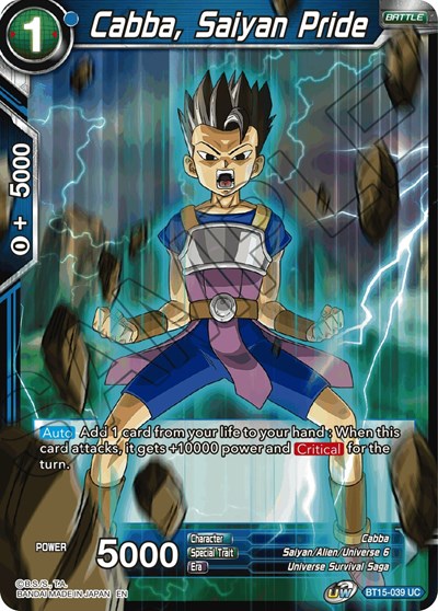 Cabba, Saiyan Pride BT15-039
