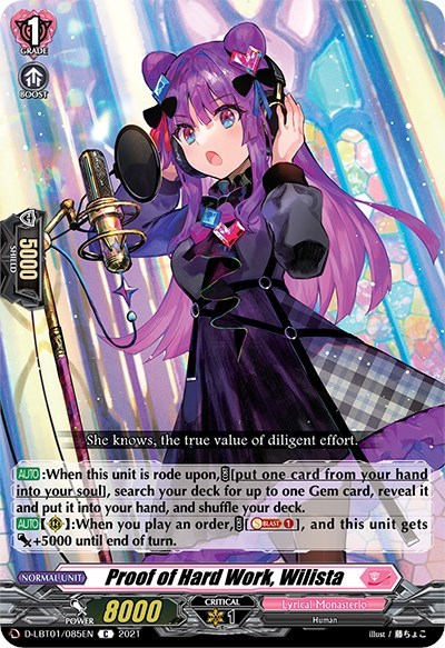 Proof of Hard Work, Wilista [D Format] D-LBT01/085EN