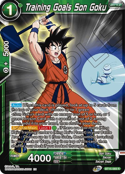 Training Goals Son Goku BT15-069
