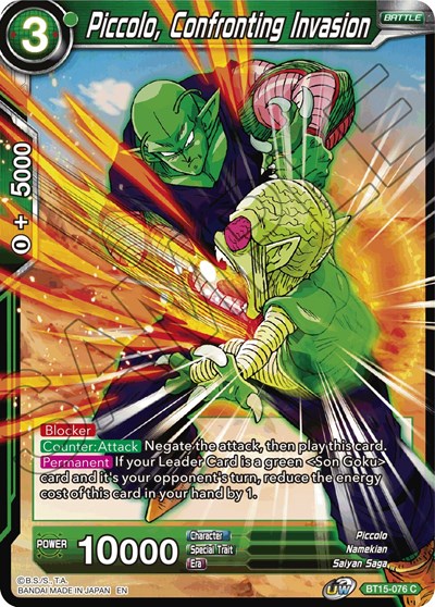 Piccolo, Confronting Invasion BT15-076