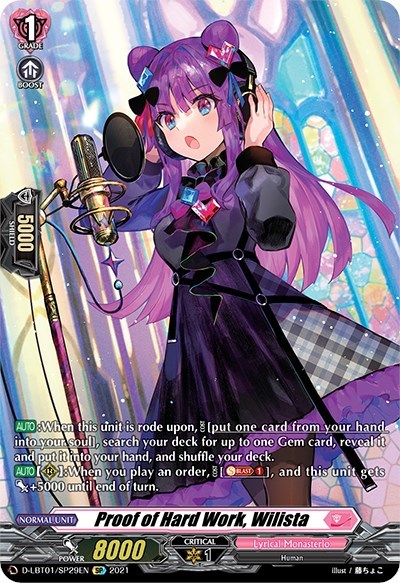 Proof of Hard Work, Wilista [D Format] D-LBT01/SP29EN