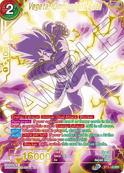Vegeta, Omnipotent Elite BT15-143