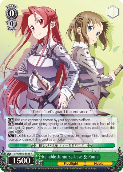Reliable Juniors, Tiese & Ronie SAO/S80-E035 R