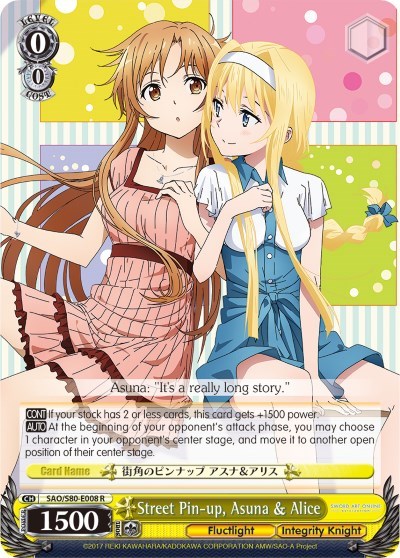 Street Pin-up, Asuna & Alice SAO/S80-E008 R