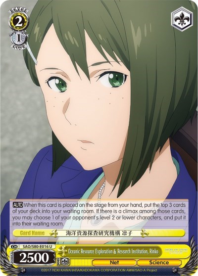Oceanic Resource Exploration & Research Institution, Rinko SAO/S80-E016 U