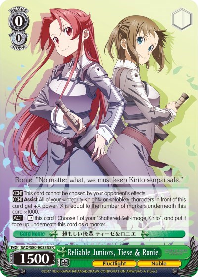 Reliable Juniors, Tiese & Ronie SAO/S80-E035S SR