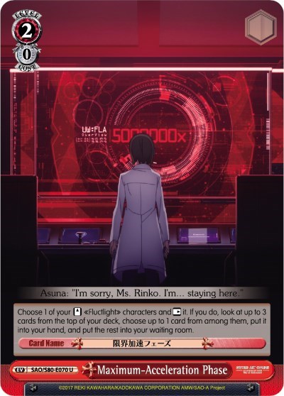 Maximum-Acceleration Phase SAO/S80-E070 U
