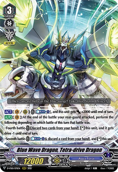 Blue Wave Dragon, Tetra-drive Dragon [V Format] D-VS01/071EN