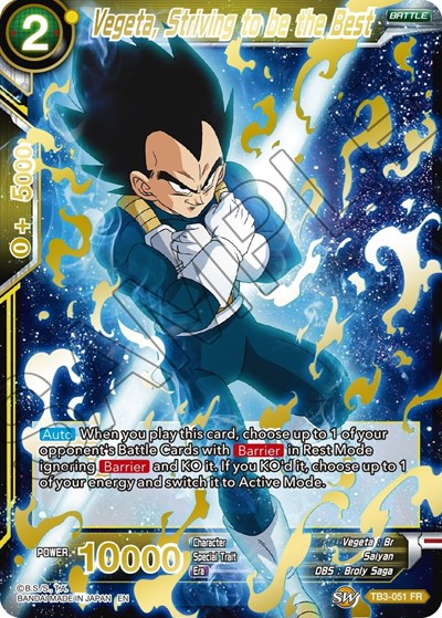 Vegeta, Striving to be the Best TB3-051