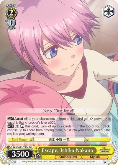 Escape, Ichika Nakano 5HY/W83-TE08 TD