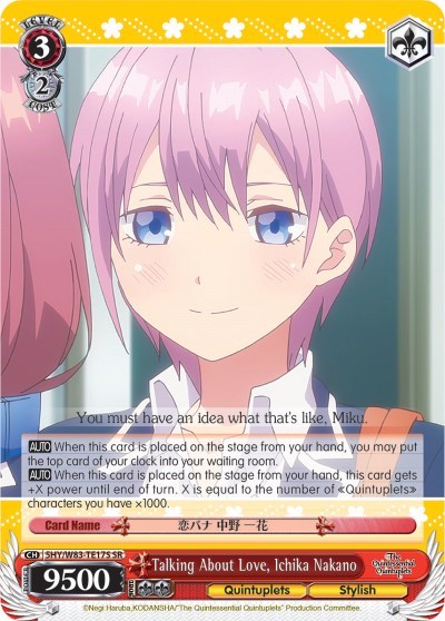 Talking About Love, Ichika Nakano 5HY/W83-TE17S SR