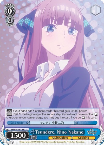 Tsundere, Nino Nakano 5HY/W83-TE30 TD