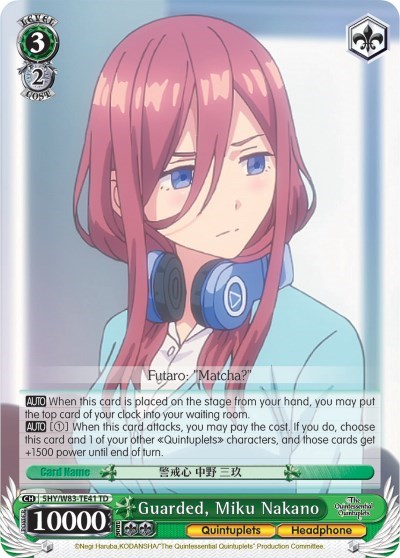 Guarded, Miku Nakano 5HY/W83-TE41 TD
