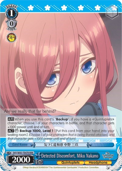 Detected Discomfort, Miku Nakano 5HY/W83-TE47R RRR