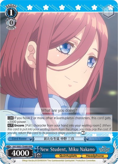 New Student, Miku Nakano 5HY/W83-TE48R RRR