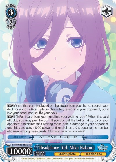 Headphone Girl, Miku Nakano 5HY/W83-TE52 TD