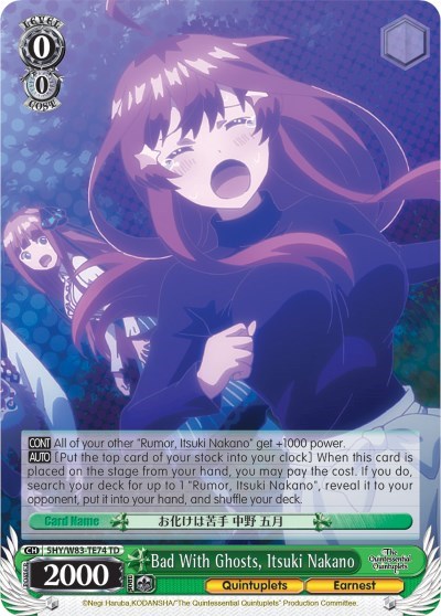 Bad With Ghosts, Itsuki Nakano 5HY/W83-TE74 TD