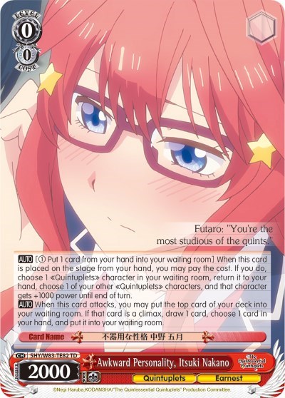 Awkward Personality, Itsuki Nakano 5HY/W83-TE82 TD